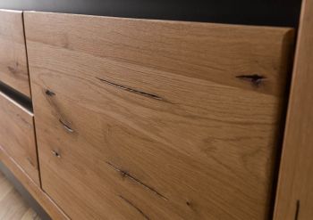 TV-Board Wildeiche 190x40x56 natur geölt VILLANDERS #153