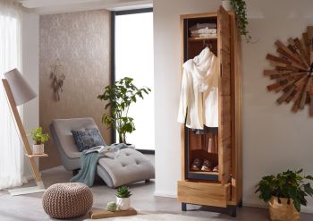 Garderobe Wildeiche 56x40x205 natur geölt VILLANDERS #131