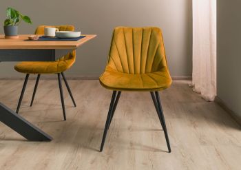 Polsterstuhl 51x58x85 gelb GLORIA #101 - 2er Set