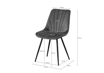Polsterstuhl 51x58x85 gelb GLORIA #101 - 2er Set