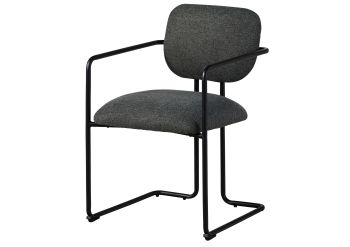 Polsterstuhl 51x58x78 dunkelgrau ELISE #304 - 2er Set