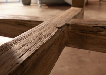 Esstisch Teak 120x120x78 natur unbehandelt BASSANO #146
