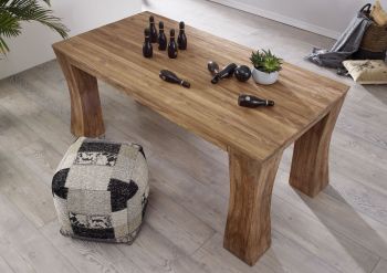 Esstisch TEAK 200x100x78 natur unbehandelt BASSANO #107