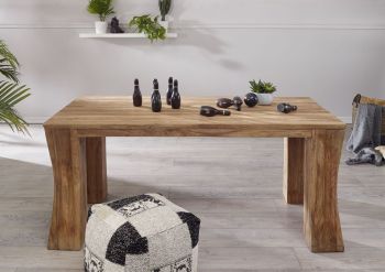 Esstisch TEAK 200x100x78 natur unbehandelt BASSANO #107