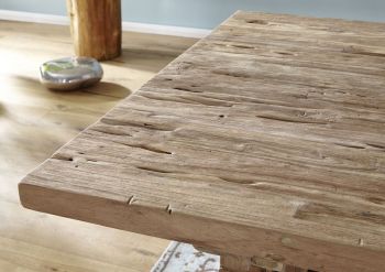 Esstisch TEAK 200x100x78 natur unbehandelt BASSANO #107