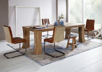 Esstisch TEAK 200x100x78 natur unbehandelt BASSANO #107