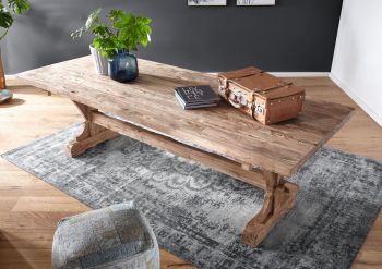 Esstisch Teak 250x100x78 natur unbehandelt BASSANO #127