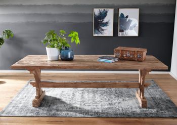 Esstisch Teak 200x100x78 natur unbehandelt BASSANO #126