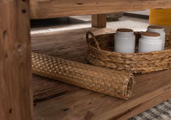 Couchtisch Teak 90x90x45 natur unbehandelt BASSANO #140