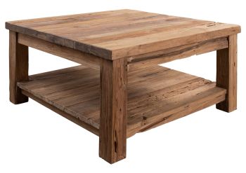 Couchtisch Teak 90x90x45 natur unbehandelt BASSANO #140