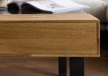 Couchtisch Wildeiche 120x65x45 natur geölt LINDAU #01