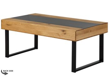 Couchtisch Wildeiche 120x65x45 natur geölt LINDAU #01