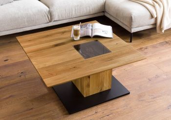 Couchtisch Wildeiche 95x95x45 natur geölt LINDAU #03