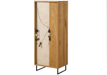 Highboard Wildeiche 55x43x145 natur geölt LINDAU #15