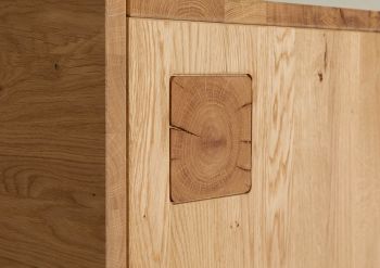 Highboard Wildeiche 116x43,5x143 natur geölt/lackiert KITZBÜHEL #107