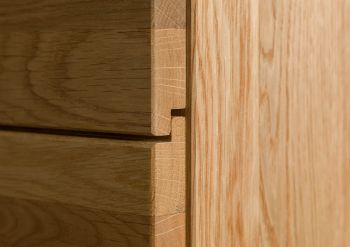 Highboard Wildeiche 116x43,5x143 natur geölt/lackiert KITZBÜHEL #107