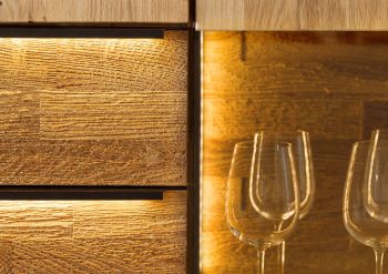 Highboard Wildeiche 94x43x144 natur geölt WIEN #225