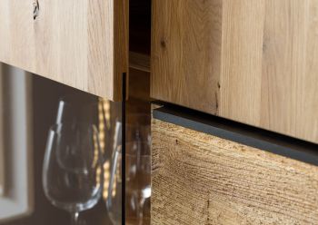 Highboard Wildeiche 148x43x144 natur geölt WIEN #226