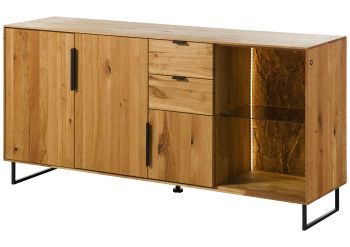 Sideboard Wildeiche 160x43x79 natur geölt LINDAU #08