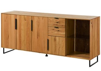 Sideboard Wildeiche 180x43x79 natur geölt LINDAU #09