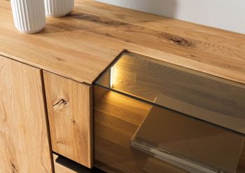 Sideboard Wildeiche 200x43x87 natur geölt WIEN #221