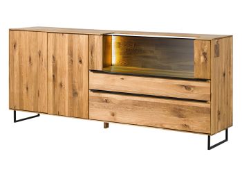 Sideboard Wildeiche 200x43x87 natur geölt WIEN #221
