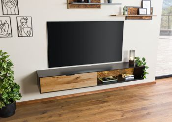 Lowboard Wildeiche 220x43x30 natur geölt LINDAU #28