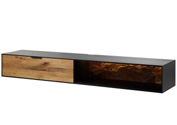Lowboard Wildeiche 220x43x30 natur geölt LINDAU #28
