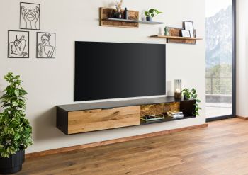 Lowboard Wildeiche 220x43x30 natur geölt LINDAU #28