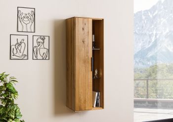 Hängevitrine Wildeiche 46x38x132 natur geölt LINDAU #12