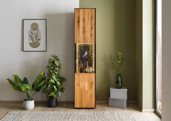 Vitrine Wildeiche 43x45x200 natur geölt STARNBERG #05