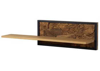 Wandregal Wildeiche 113x23x28 natur geölt LINDAU #05