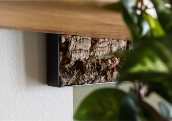 Wandregal Wildeiche 132x27x35 natur geölt STARNBERG #21