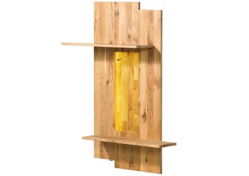 Wandregal Wildeiche 80x28x110 natur geölt WIEN #236