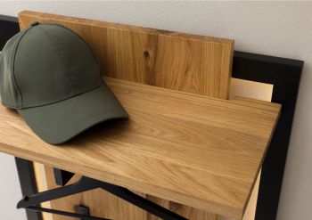 Wandgarderobe 64x30x160 Wildeiche natur lackiert / geölt KITZBÜHEL #134