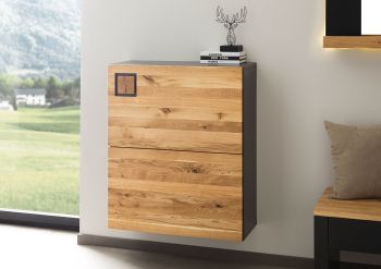 Schuhschrank Wildeiche 75x31x90 natur lackiert / geölt KITZBÜHEL #137