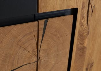 Kleiderschrank Wildeiche Basic 241x60x219 natur geölt/lackiert KITZBÜHEL #178