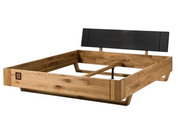 Bett Wildeiche 180x200x81 natur geölt/lackiert KITZBÜHEL #142