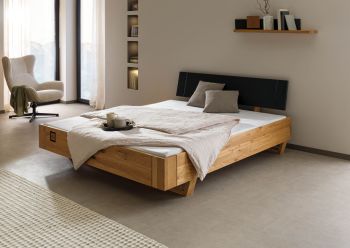 Bett Wildeiche 180x200x81 natur geölt/lackiert KITZBÜHEL #142