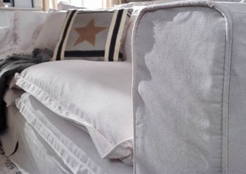 Hussensofa 3-Sitzer 236x138x76 weiß KINGSTON