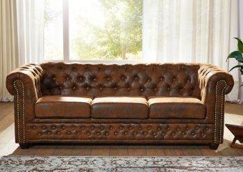 Sofa 203x86x72 braun CHESTERFIELD