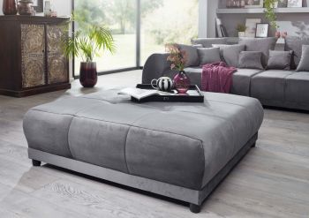 Bigsofa inkl. Hocker grau VANESSA #180
