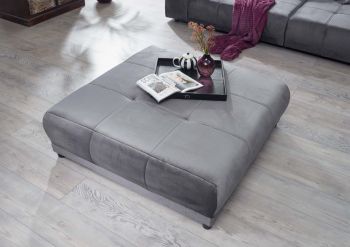 Bigsofa inkl. Hocker grau VANESSA #180