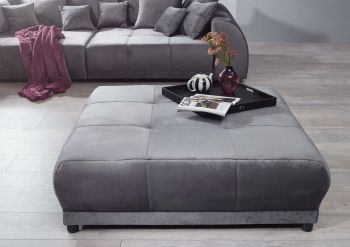 Bigsofa inkl. Hocker grau VANESSA #180