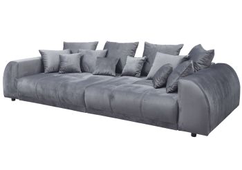 Bigsofa inkl. Hocker grau VANESSA #180