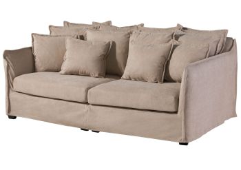 Sofa 2-Sitzer 210x140x88 beige AMY