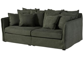 Sofa 2-Sitzer 210x140x88 grün AMY
