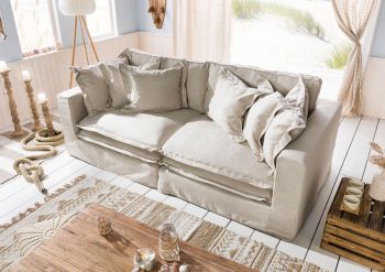 Sofa 2-Sitzer 238x117x90 beige SYLT