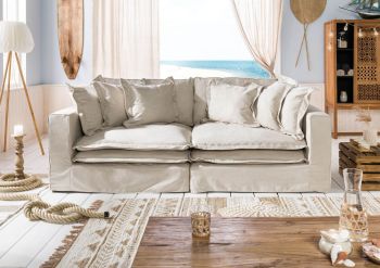 Sofa 2-Sitzer 238x117x90 beige SYLT