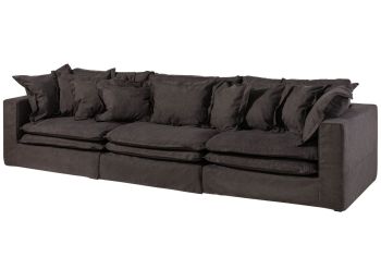 Sofa 3-Sitzer 341x117x90 dunkelgrau SYLT